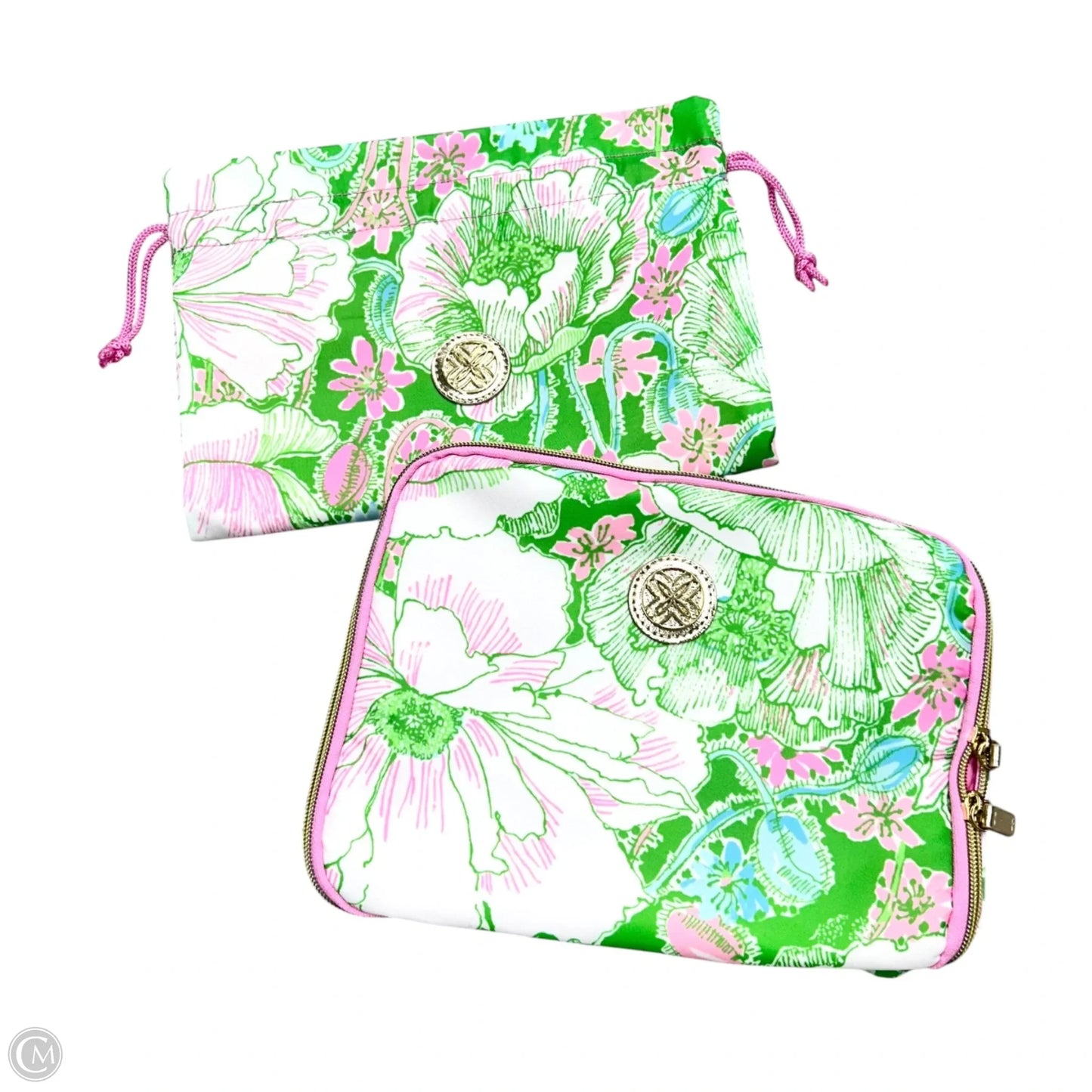 Makeup Bag 03 Piece Set Designer By Lilly Pulitzer, Size: Large