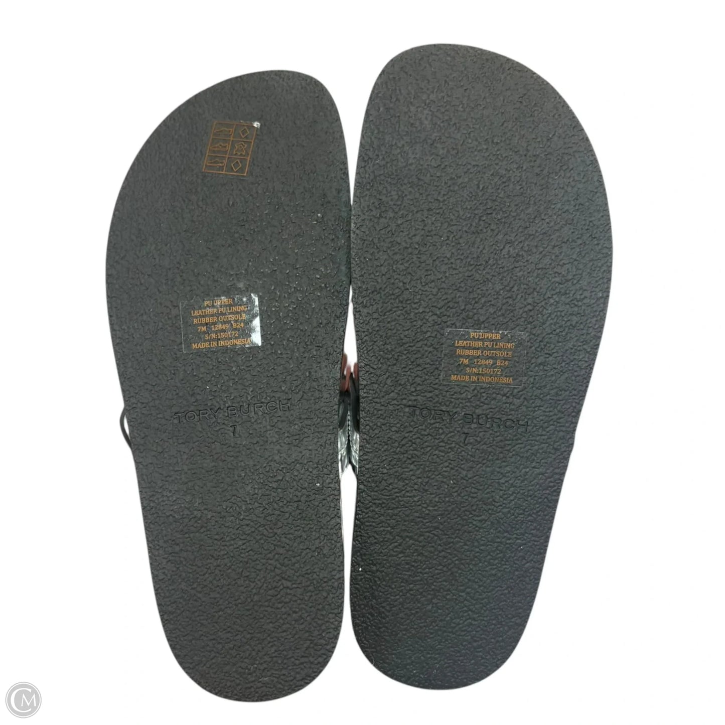 Sandals Designer By Tory Burch In Silver, Size: 7