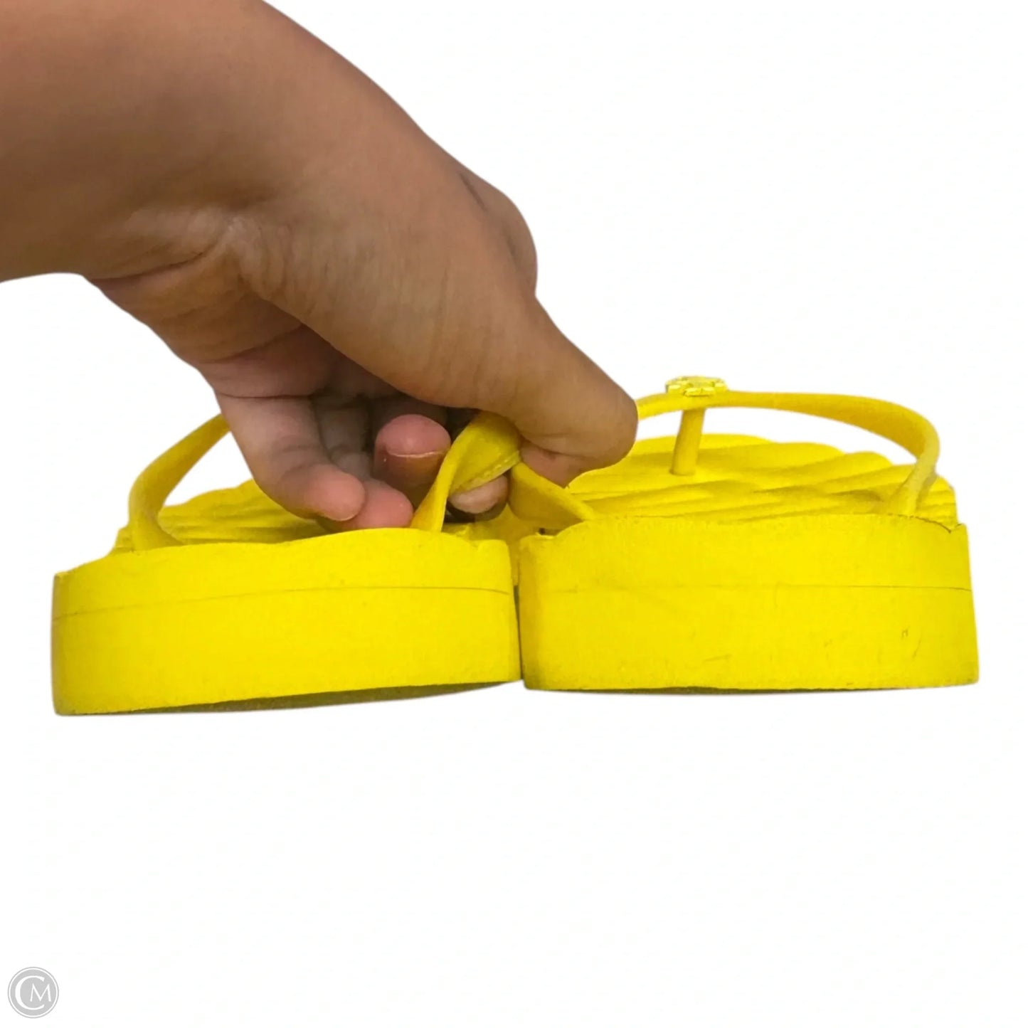 Sandals Designer By Tory Burch In Yellow, Size: 7