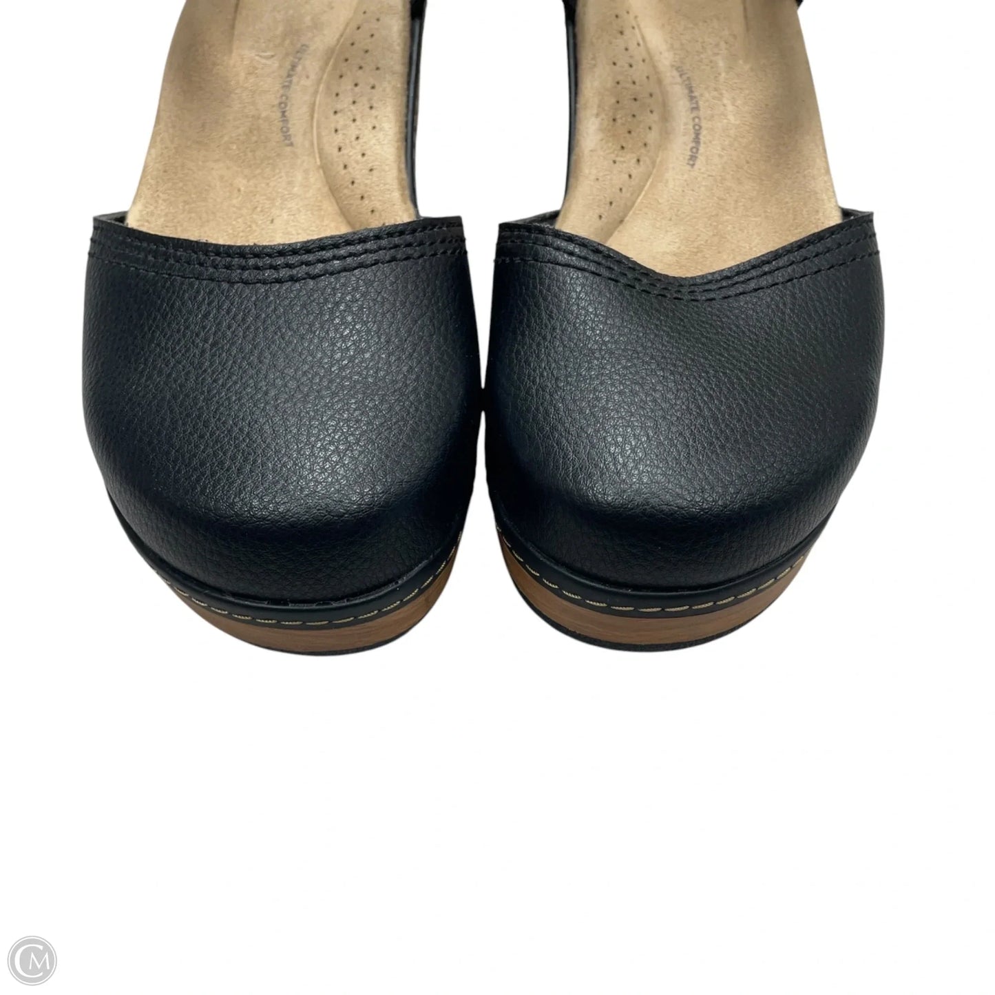 Shoes Heels Block By Clarks In Black & Tan, Size: 8.5
