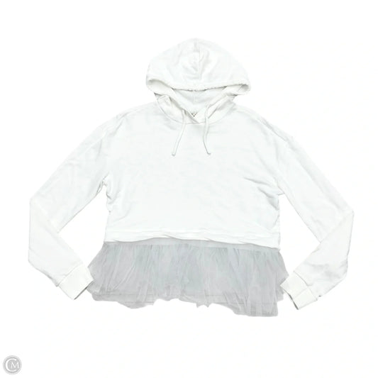 Sweatshirt Hoodie By Pilcro In White, Size: S