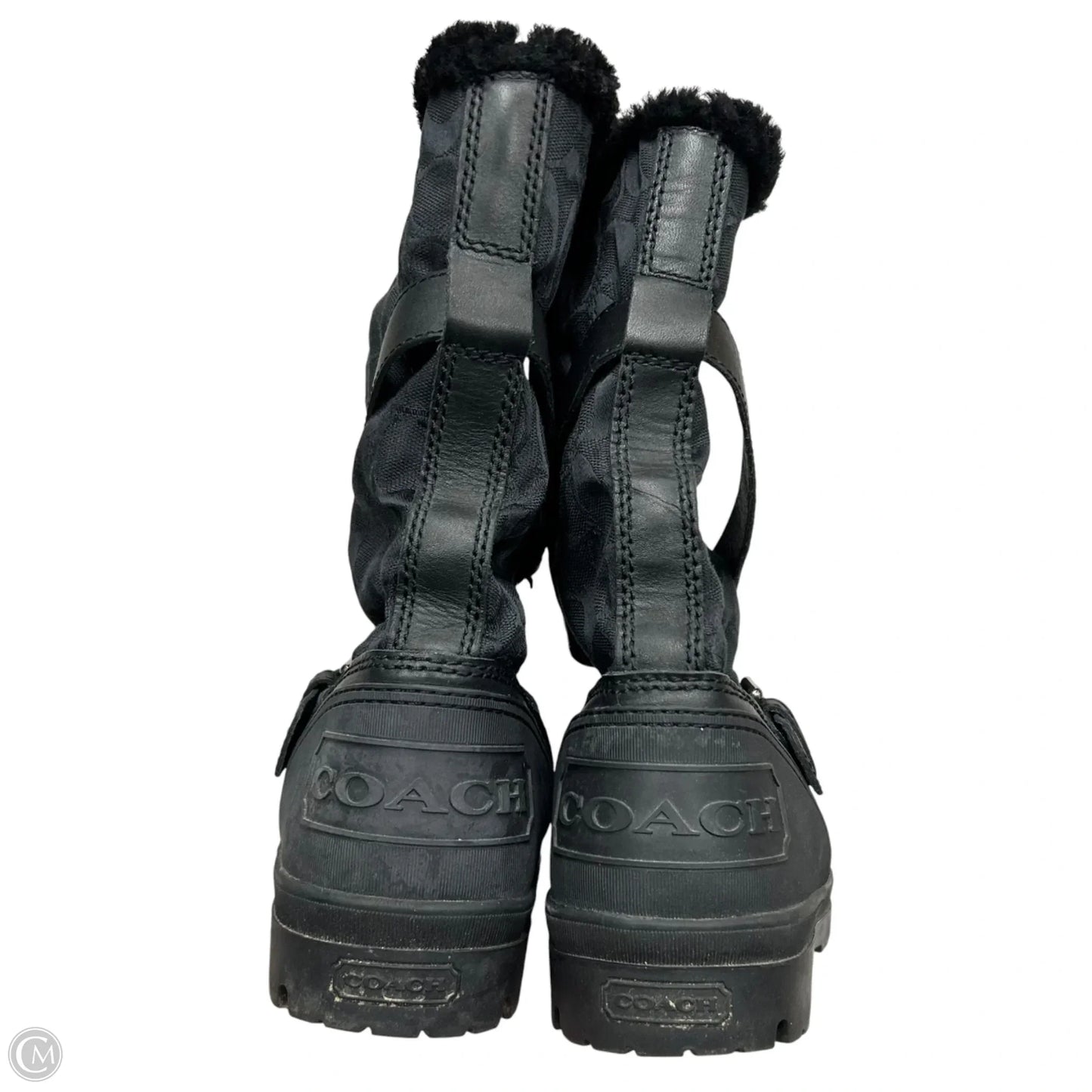 Boots Designer By Coach In Black, Size: 9.5