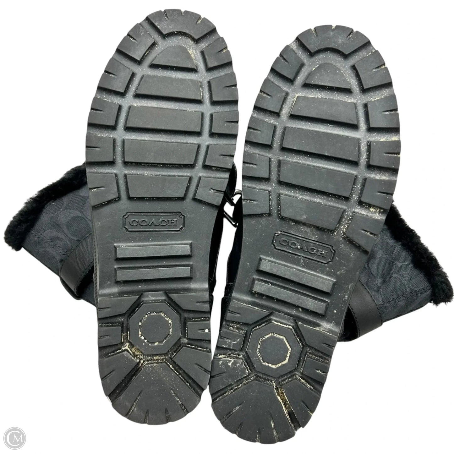 Boots Designer By Coach In Black, Size: 9.5