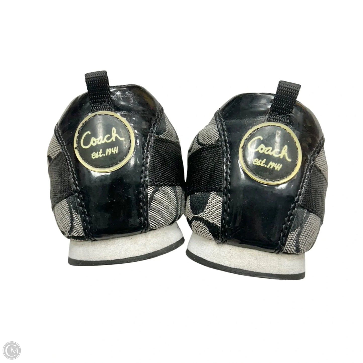 Shoes Designer By Coach In Black & Grey, Size: 9.5