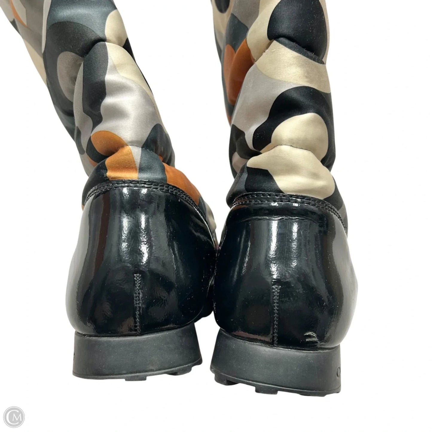 Boots Designer By Coach In Grey & Orange, Size: 10