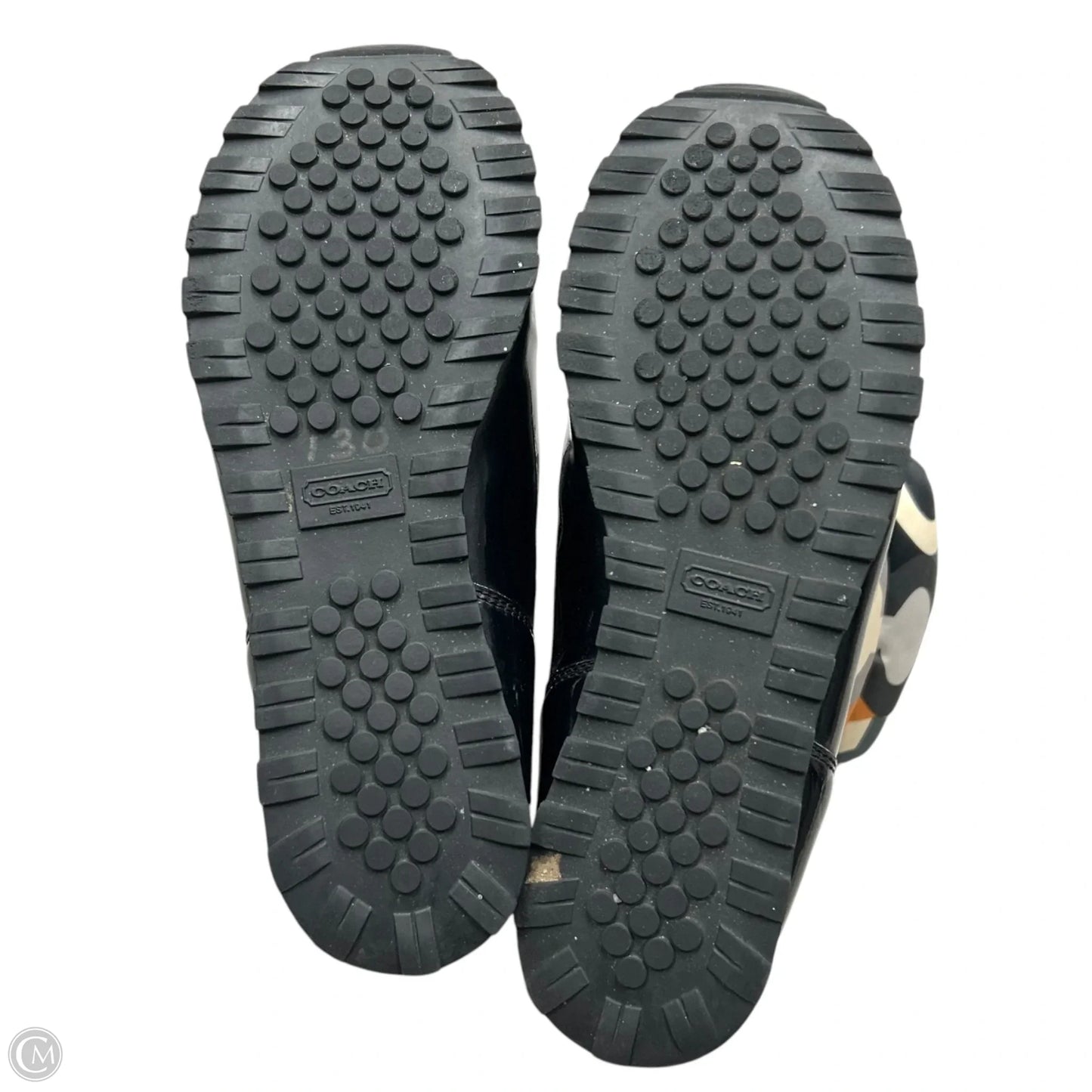 Boots Designer By Coach In Grey & Orange, Size: 10