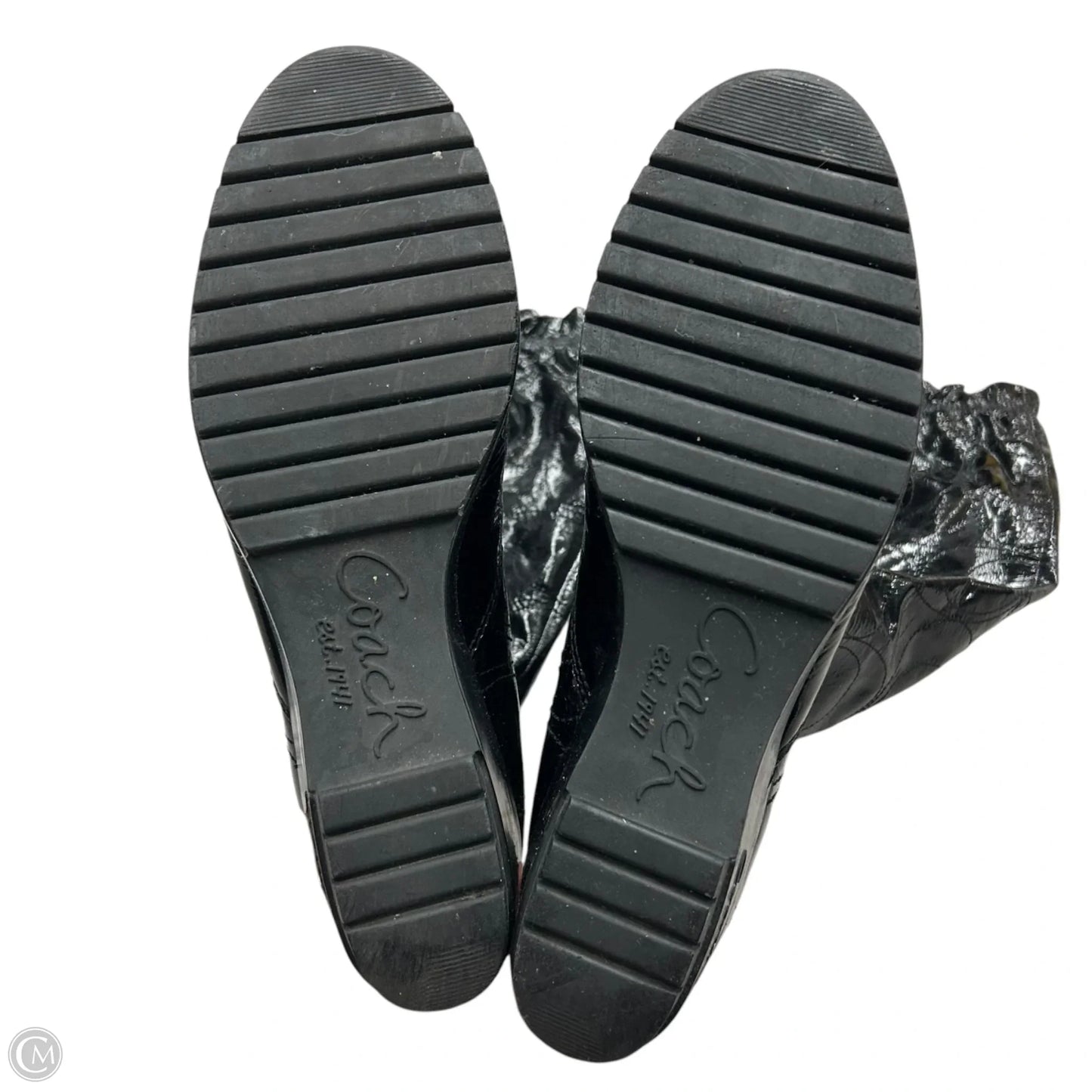 Boots Designer By Coach In Black, Size: 10