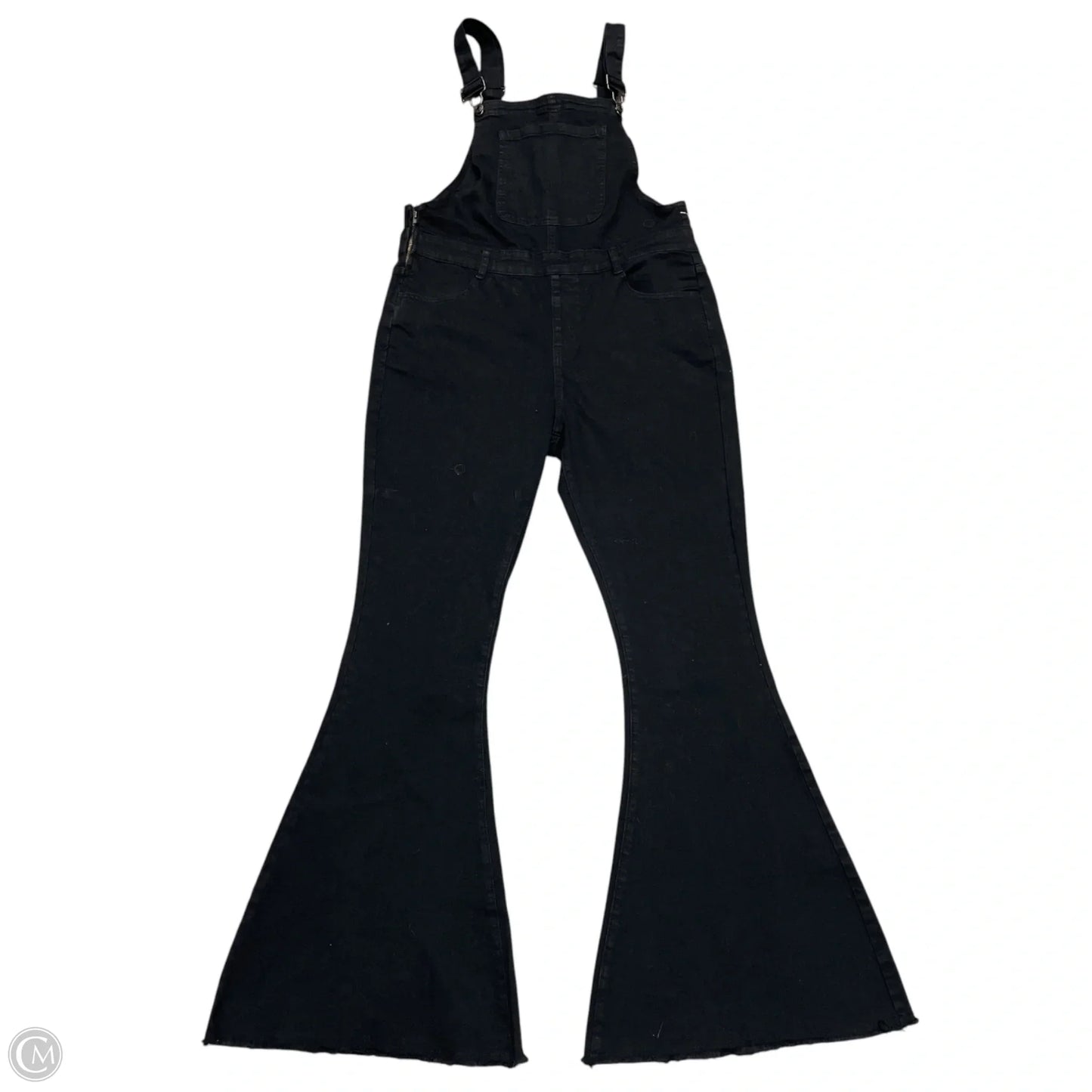 Overalls By Pink Lily In Black Denim, Size: L