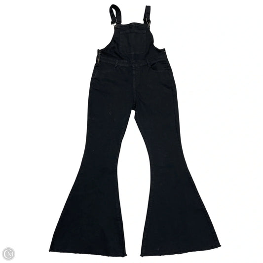 Overalls By Pink Lily In Black Denim, Size: L