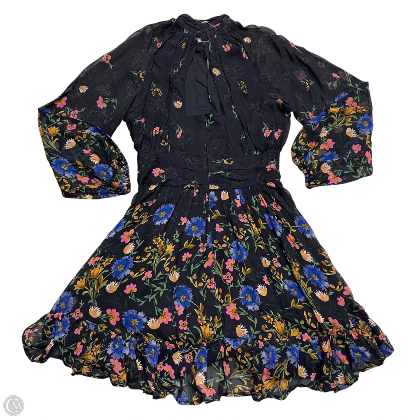 Dress Party Short By Anthropologie In Black & Pink, Size: S