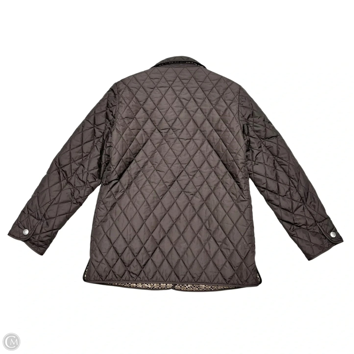 Jacket Designer By Coach In Brown, Size: M