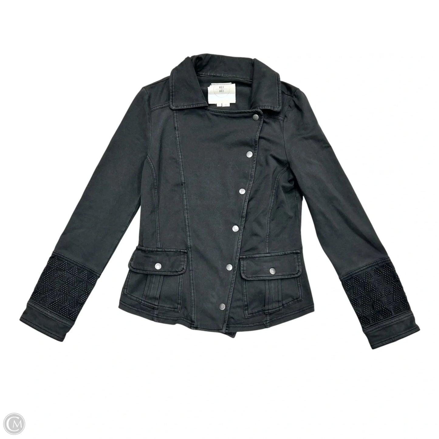 Jacket Moto By Anthropologie In Grey, Size: S