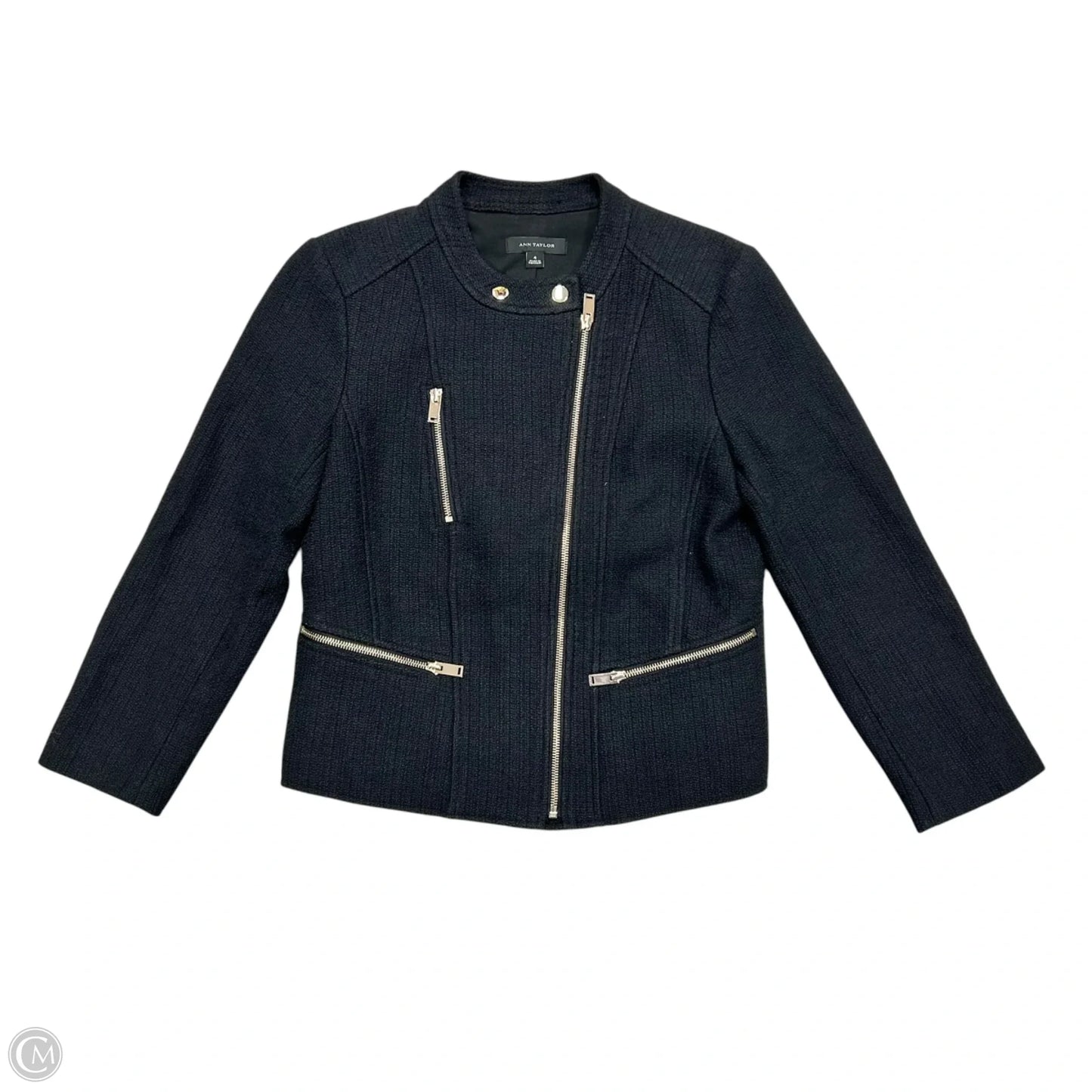 Jacket Other By Ann Taylor In Black, Size: S