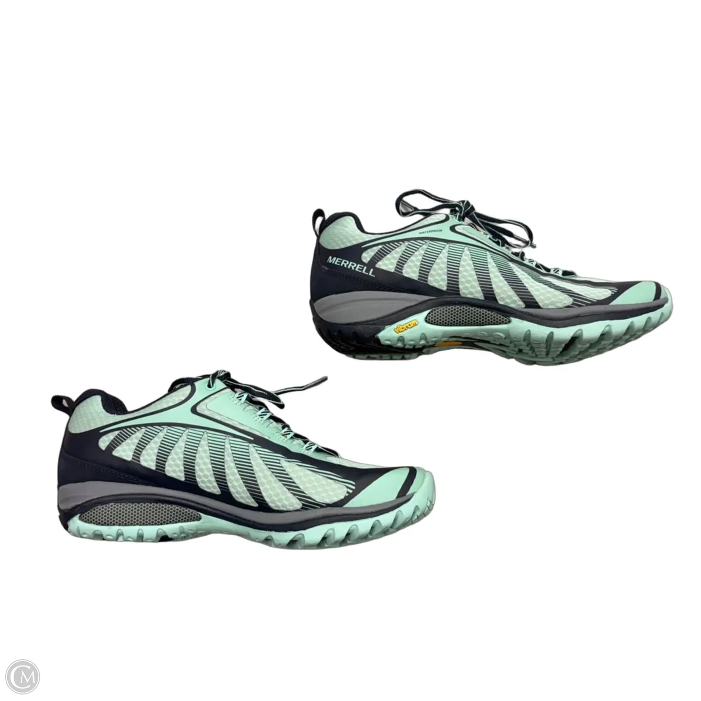 Shoes Hiking By Merrell In Teal, Size: 9