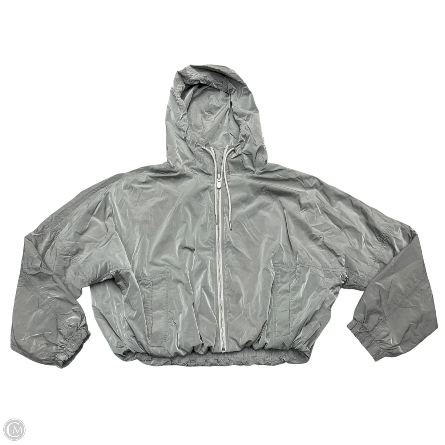 Athletic Jacket By Athleta In Silver, Size: Xs