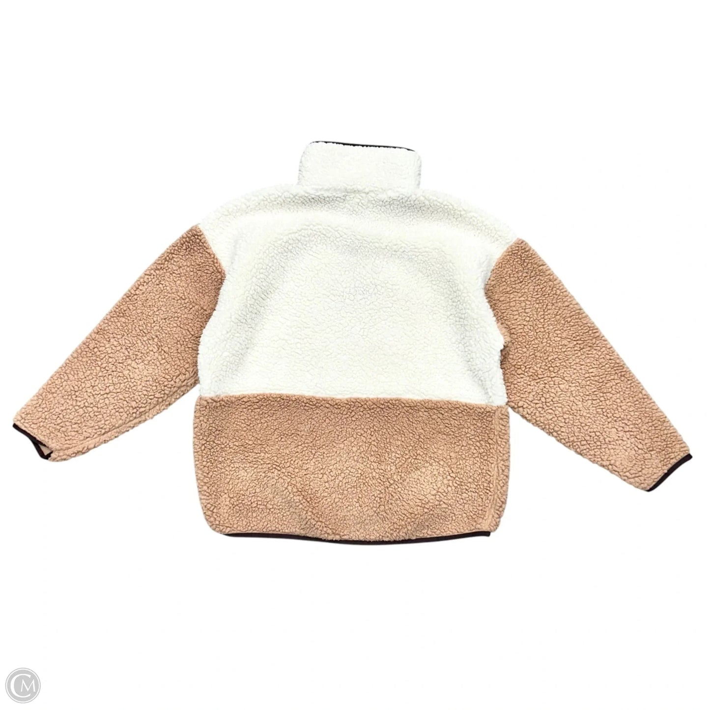Jacket Faux Fur & Sherpa By Lou And Grey In Tan & White, Size: S