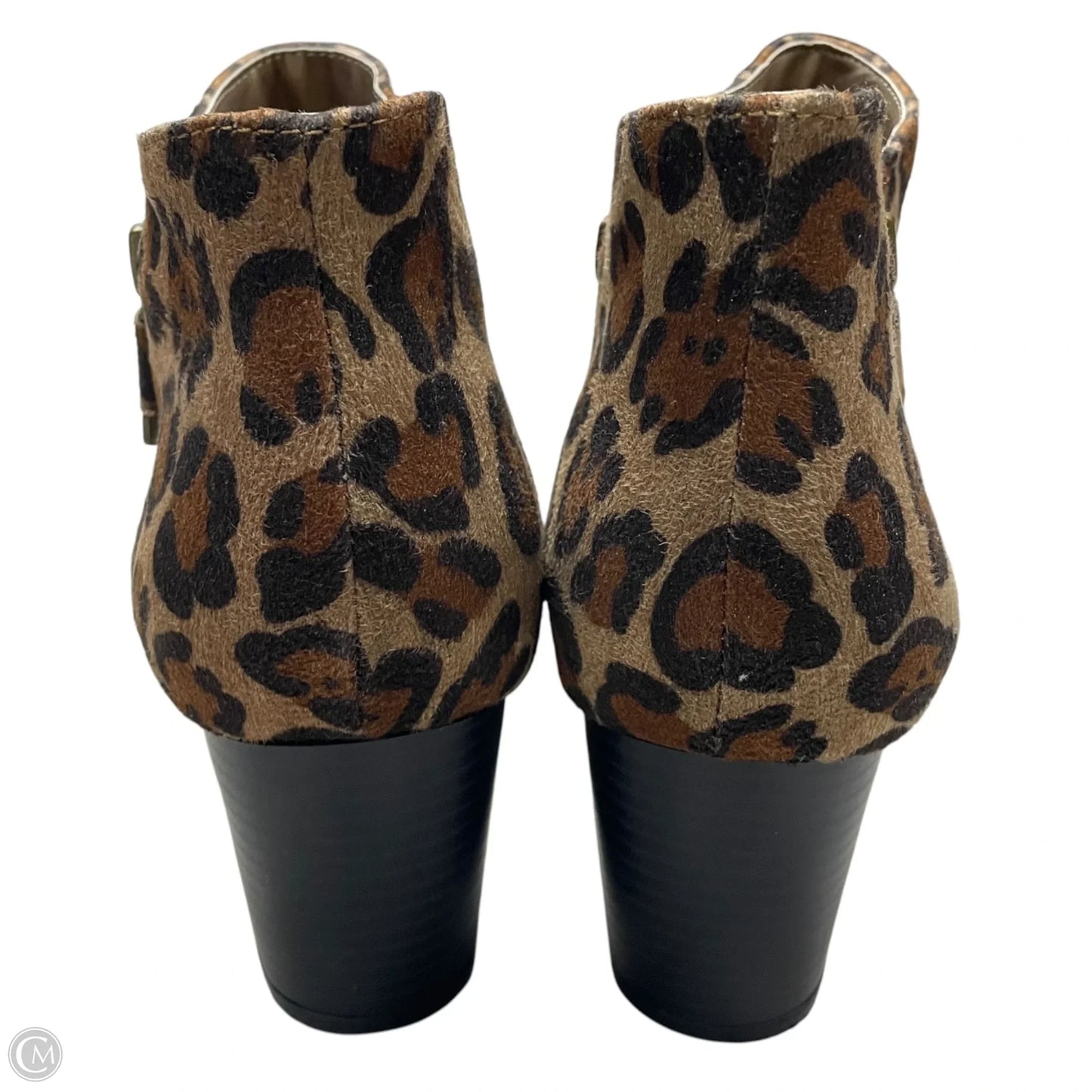 Boots Ankle Heels By Style And Company In Leopard Print, Size: 8.5