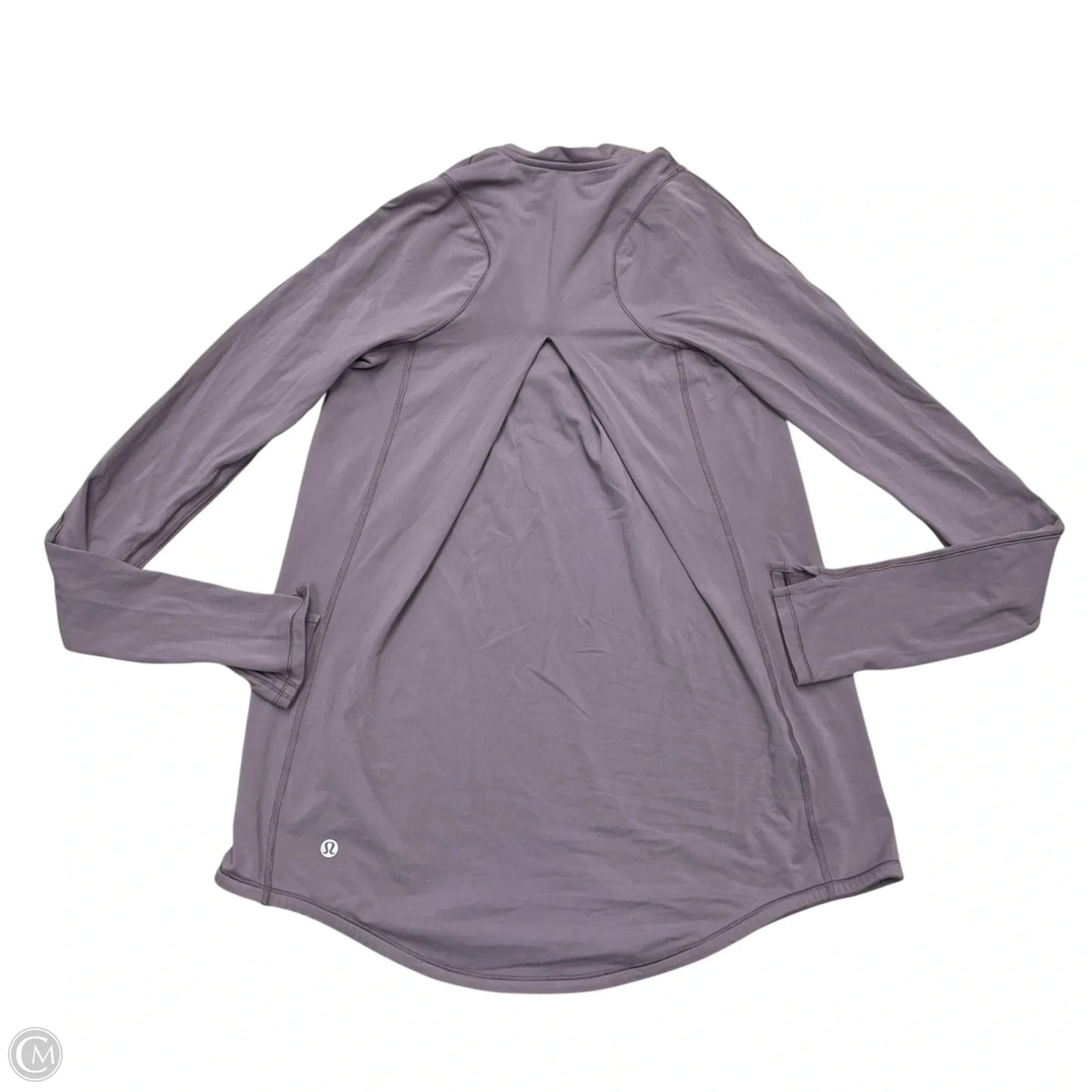 Athletic Top Long Sleeve Collar By Lululemon In Purple, Size: Xs
