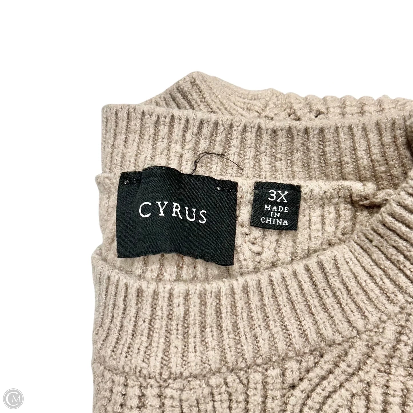 Sweater By Cyrus In Taupe, Size: 3x