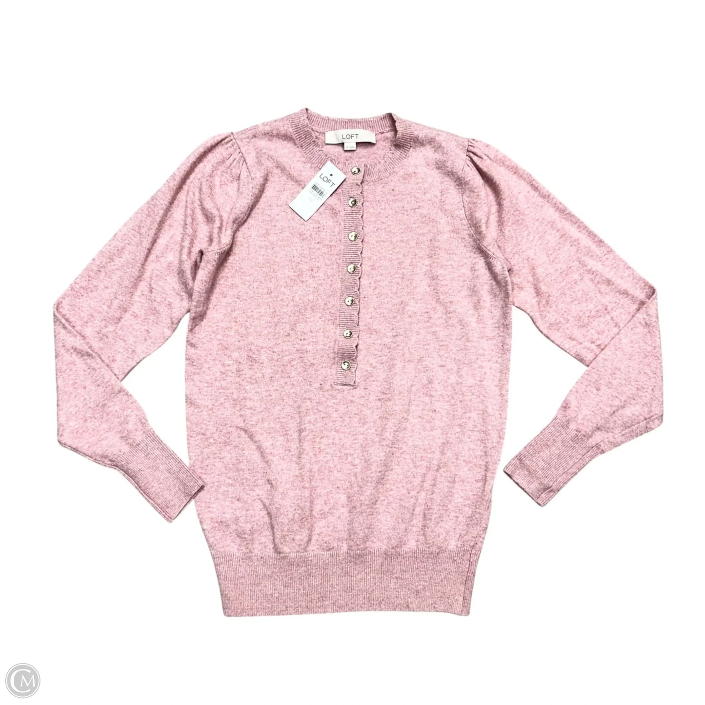 Top Long Sleeve By Loft In Pink, Size: Xs
