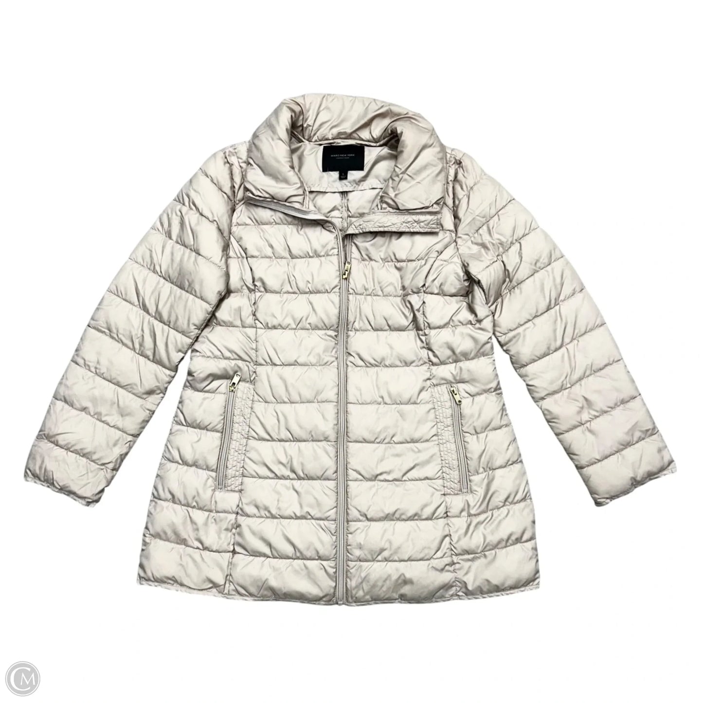 Coat Puffer & Quilted By Marc New York In Beige, Size: L