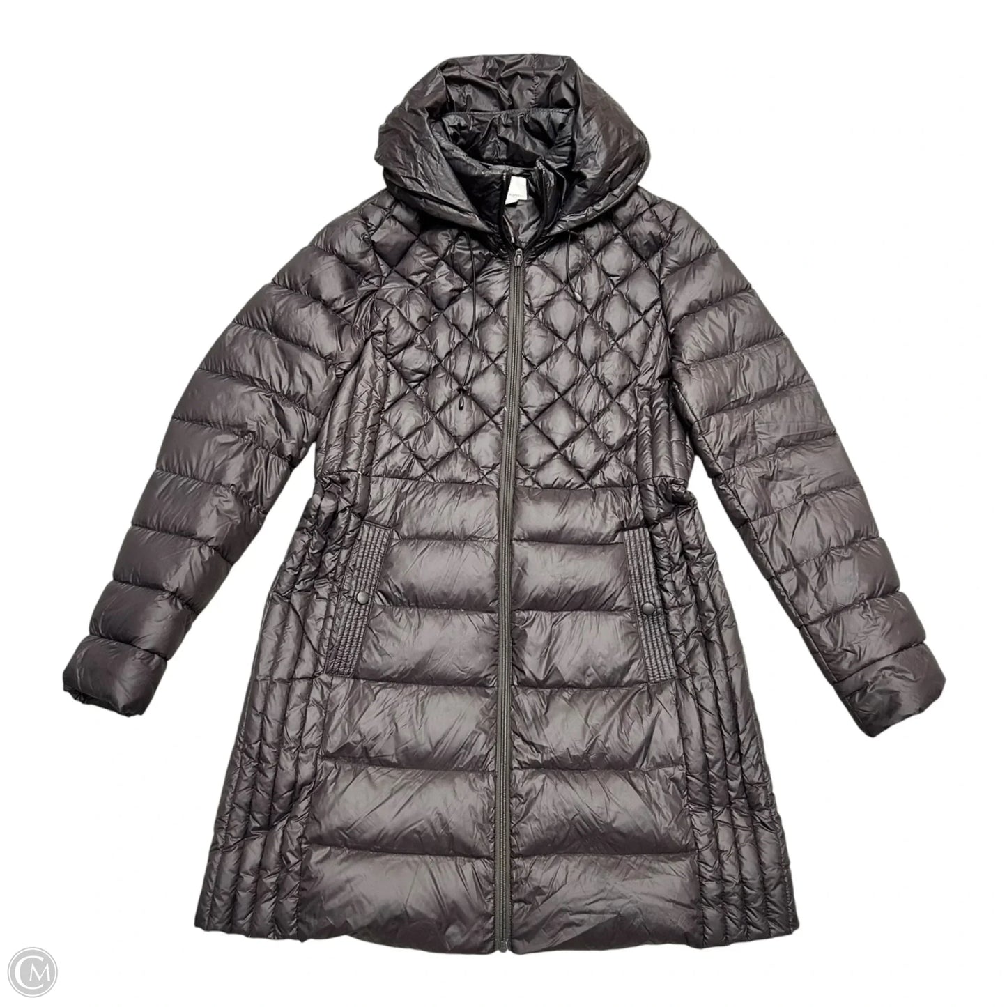 Coat Puffer & Quilted By Halogen In Grey, Size: L