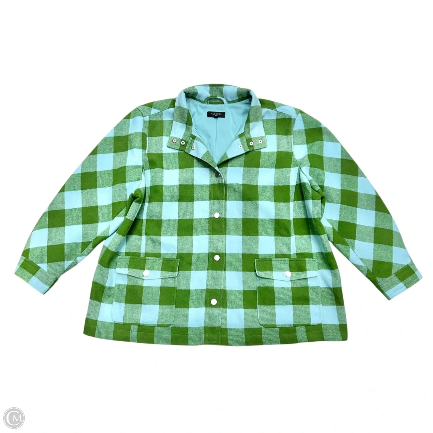 Coat Other By Talbots In Blue & Green, Size: 3x