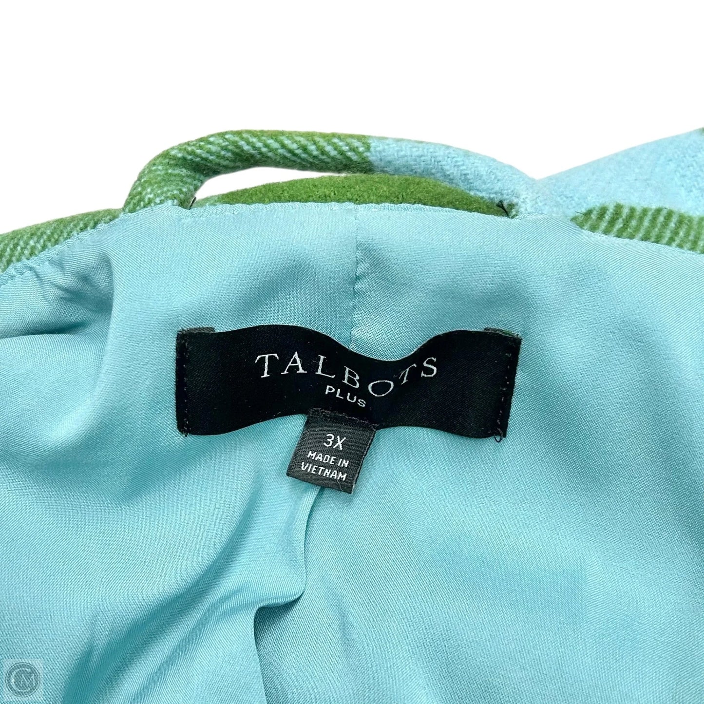 Coat Other By Talbots In Blue & Green, Size: 3x