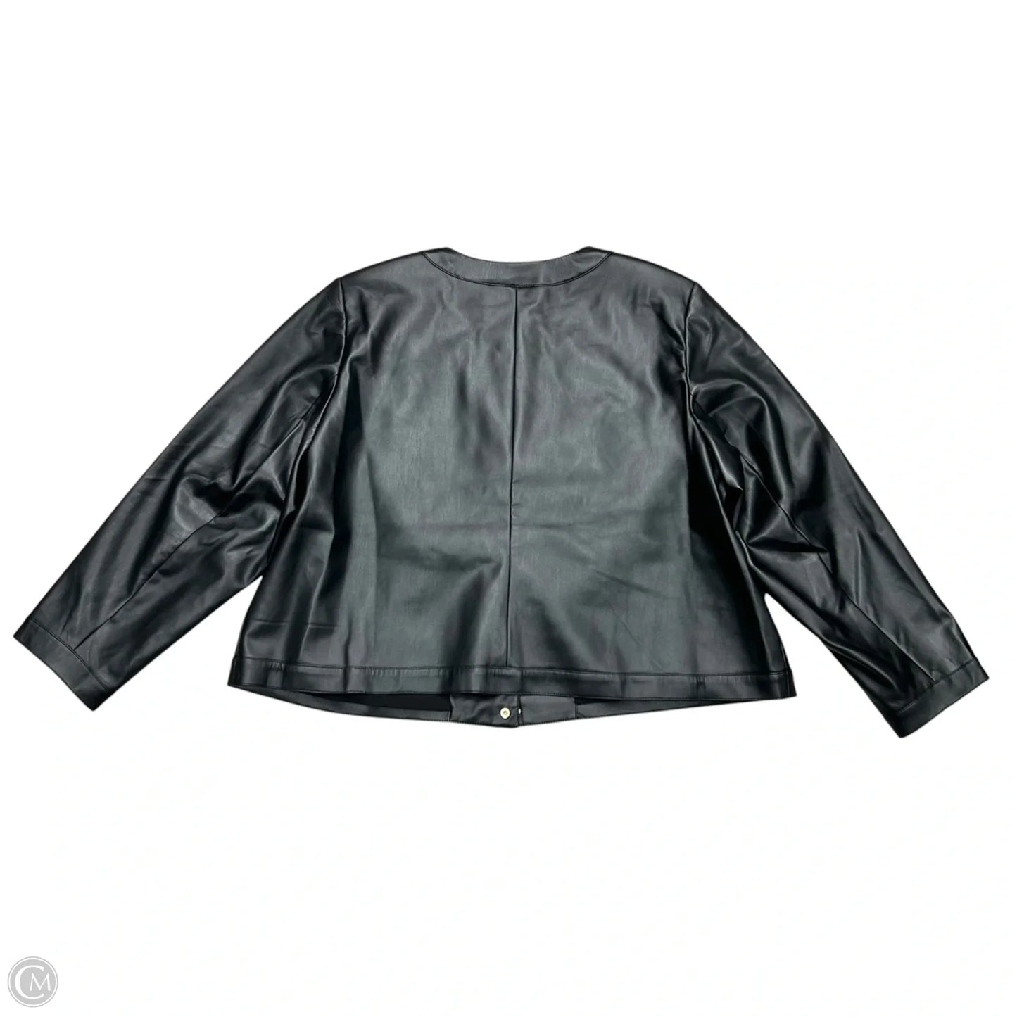 Jacket Moto By Talbots In Black, Size: 3x
