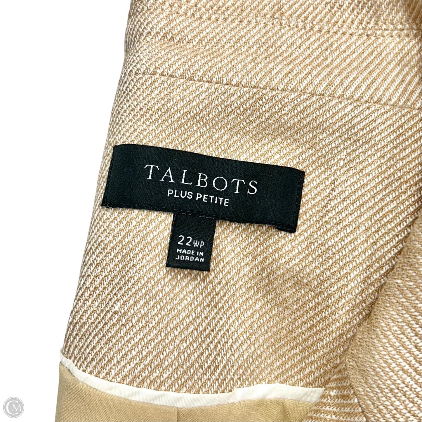 Blazer By Talbots In Tan, Size: 3Xp