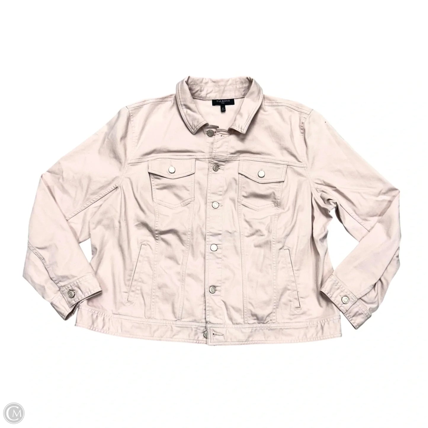 Jacket Denim By Talbots In Pink Denim, Size: 3x