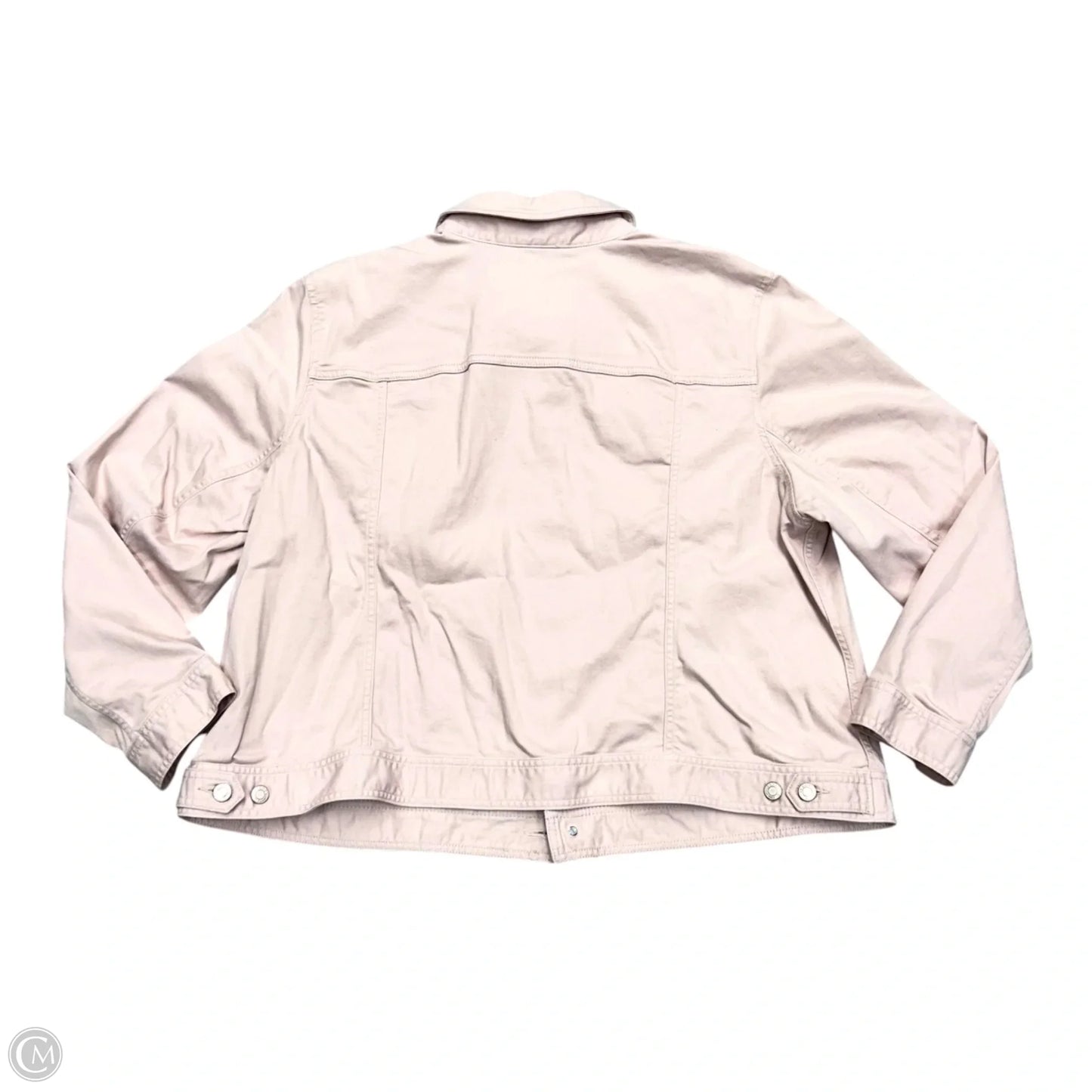 Jacket Denim By Talbots In Pink Denim, Size: 3x