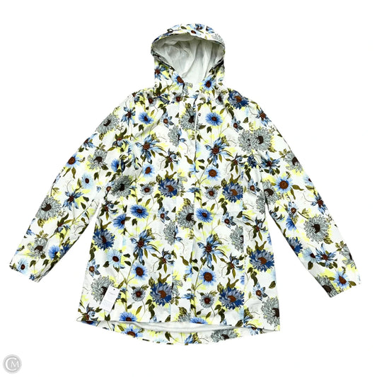 Jacket Windbreaker By Lands End In Floral Print, Size: S