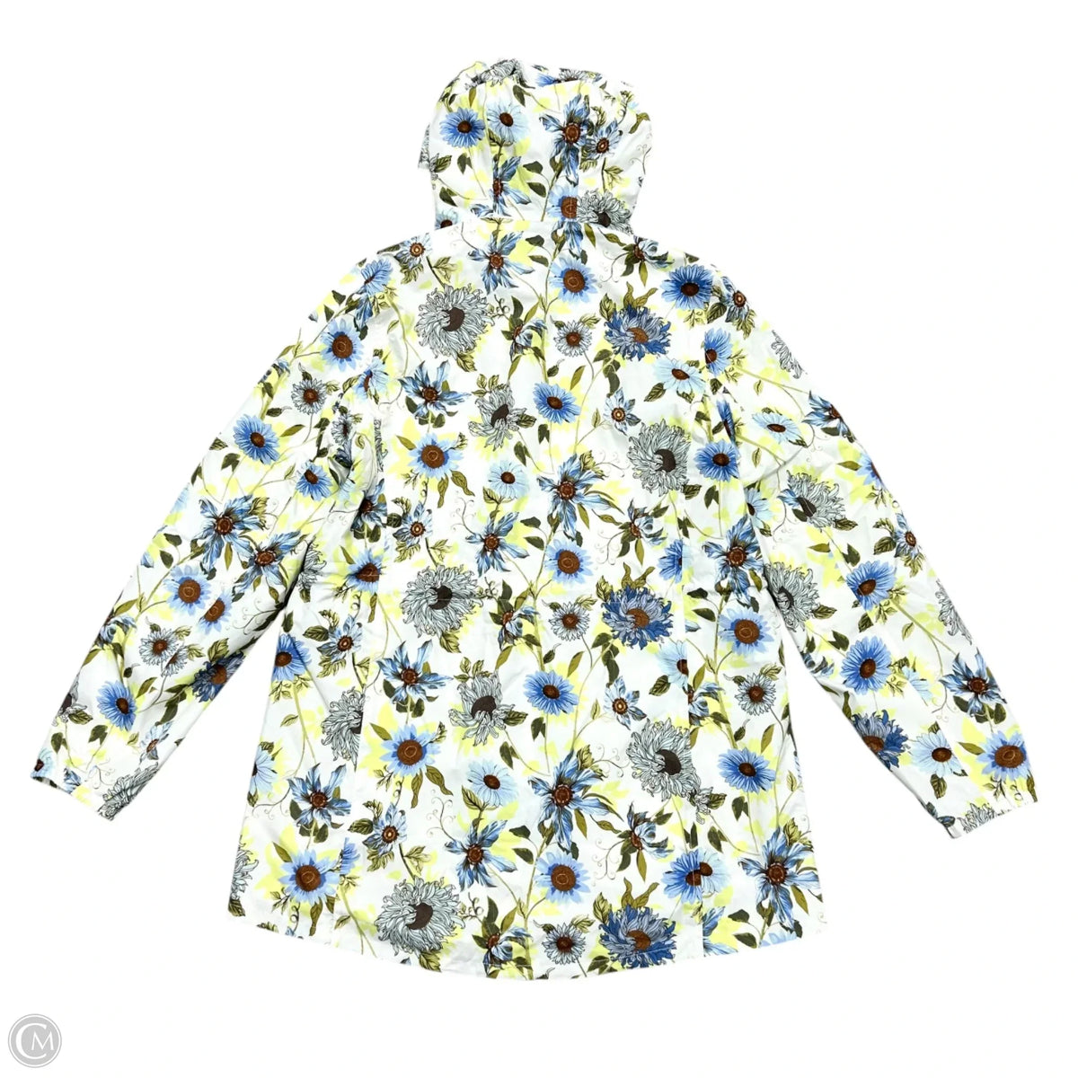 Jacket Windbreaker By Lands End In Floral Print, Size: S