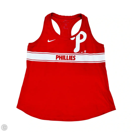 Athletic Tank Top By Nike Apparel In Red, Size: L