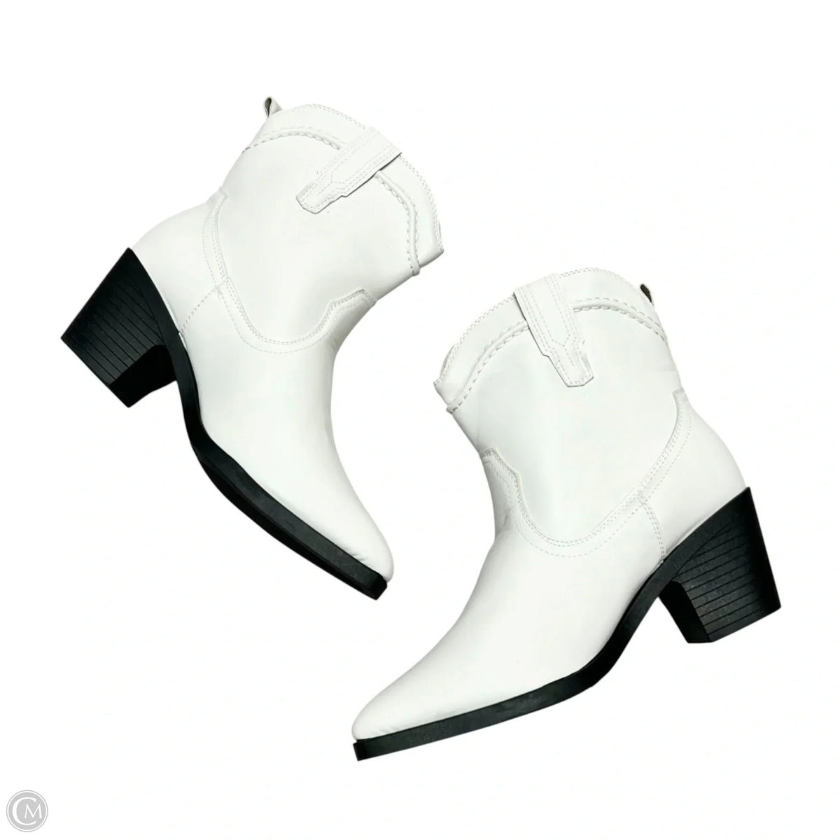 Boots Western By Sole Mates In White, Size: 7