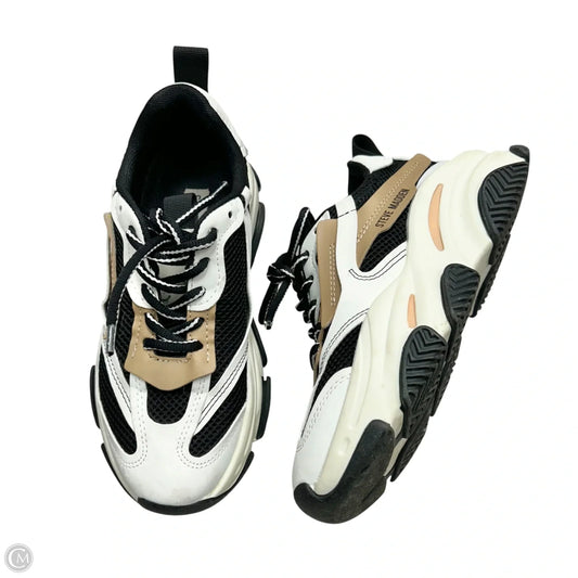 Shoes Sneakers By Steve Madden In Black & White, Size: 6.5