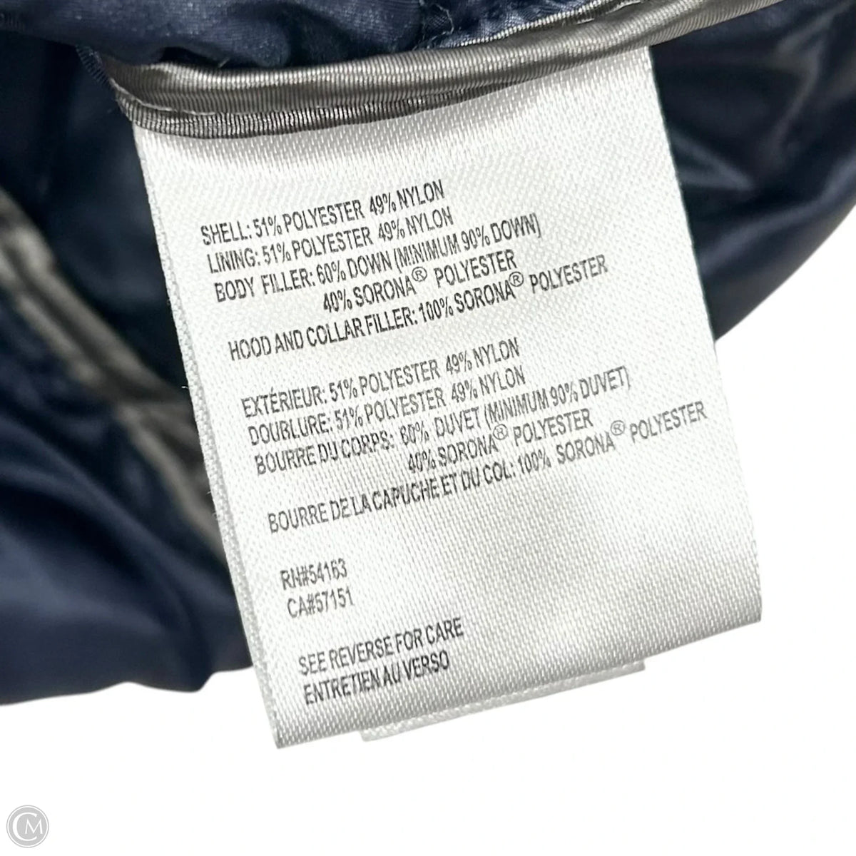 Jacket Puffer & Quilted By Calvin Klein In Navy, Size: S