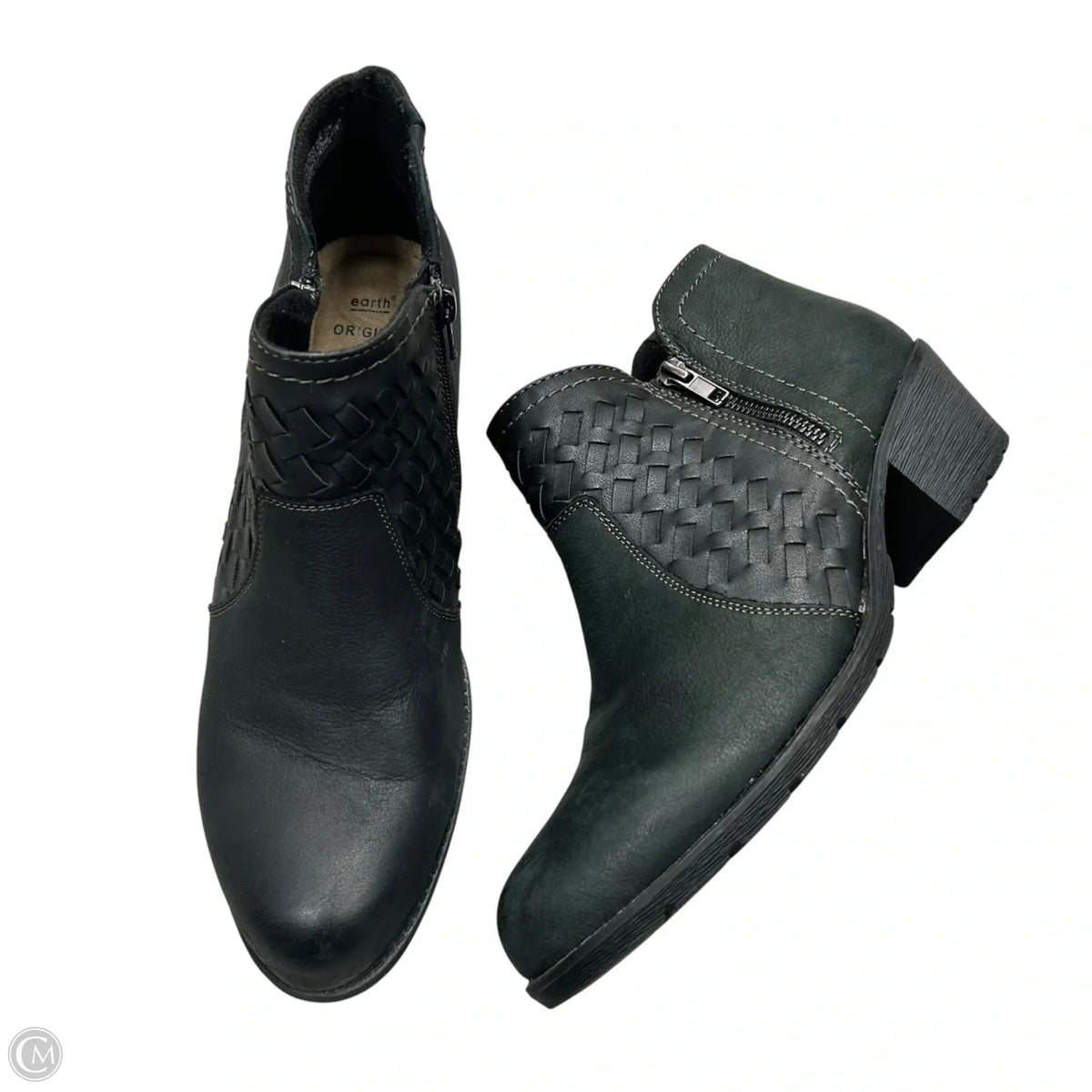 Boots Ankle Heels By Earth In Black, Size: 11