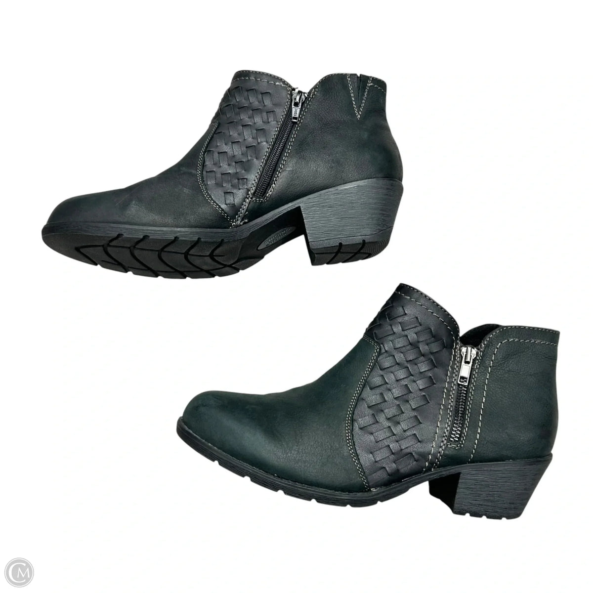 Boots Ankle Heels By Earth In Black, Size: 11