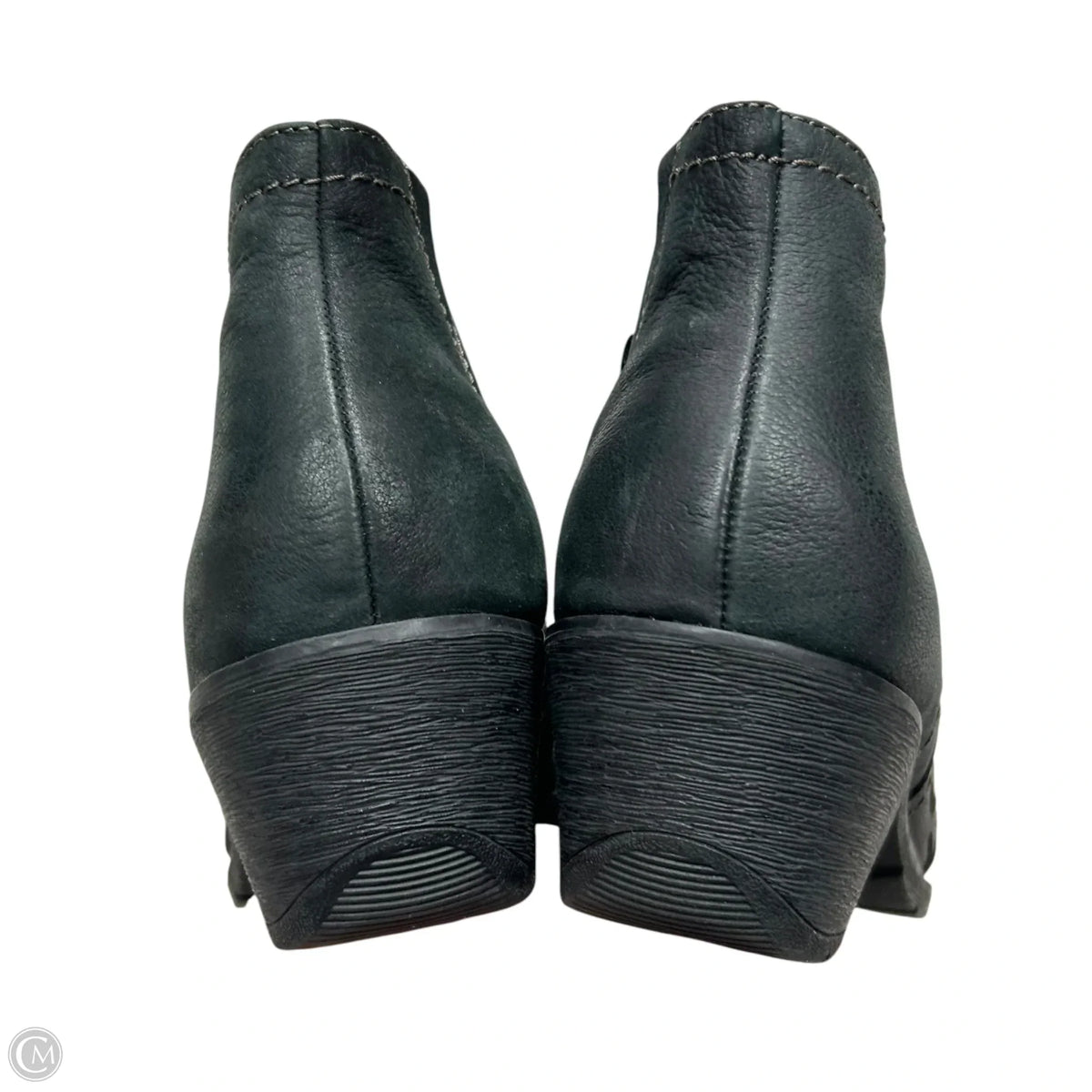 Boots Ankle Heels By Earth In Black, Size: 11