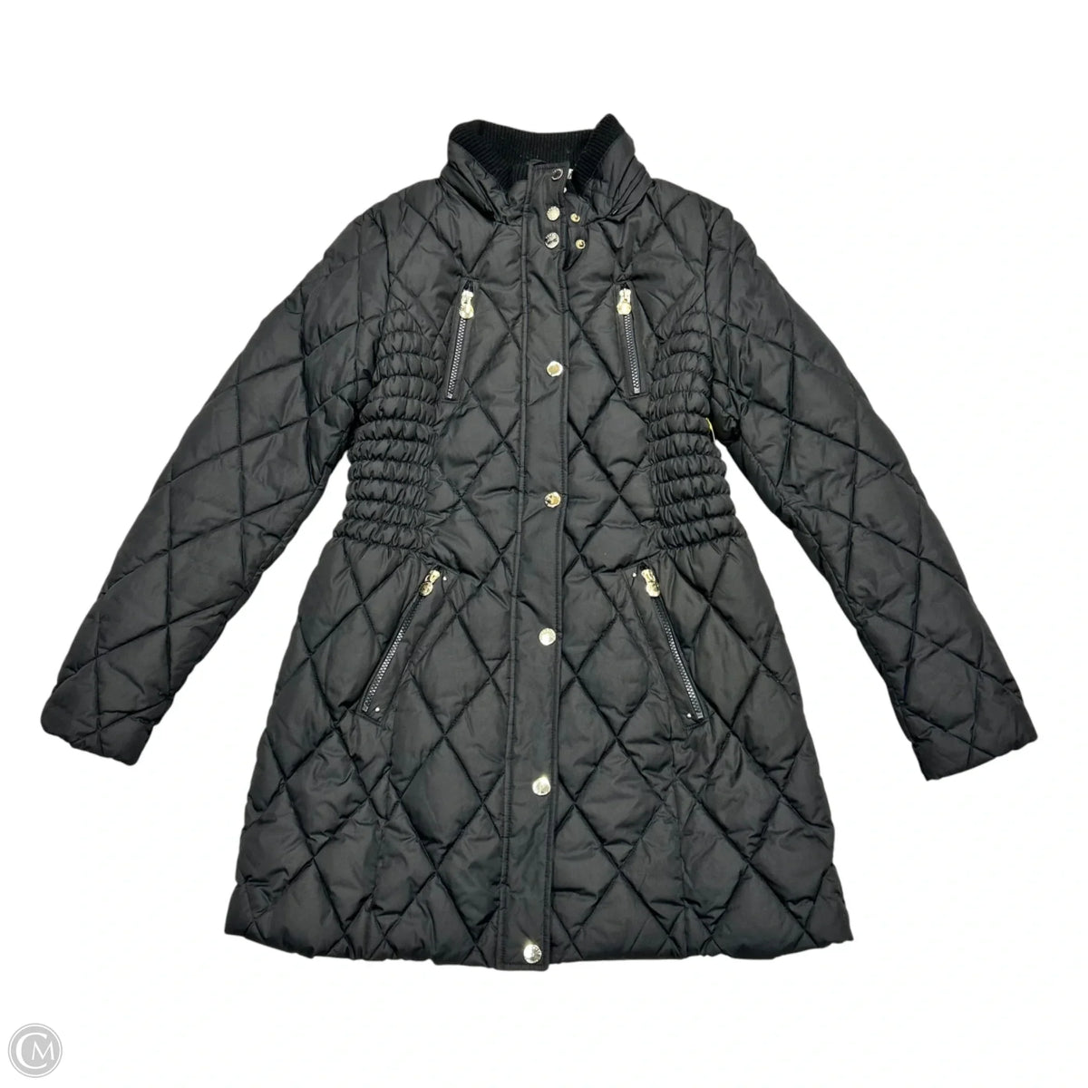 Coat Puffer & Quilted By Laundry In Black, Size: M