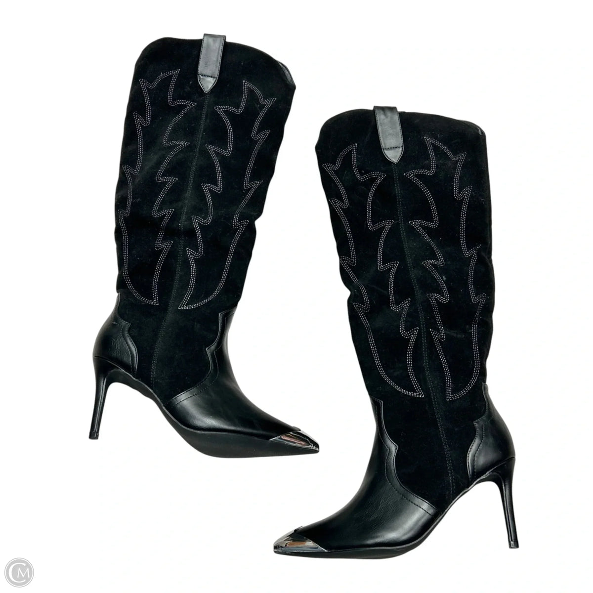 Boots Western By Just Fab In Black, Size: 8