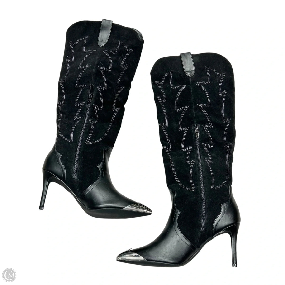 Boots Western By Just Fab In Black, Size: 8