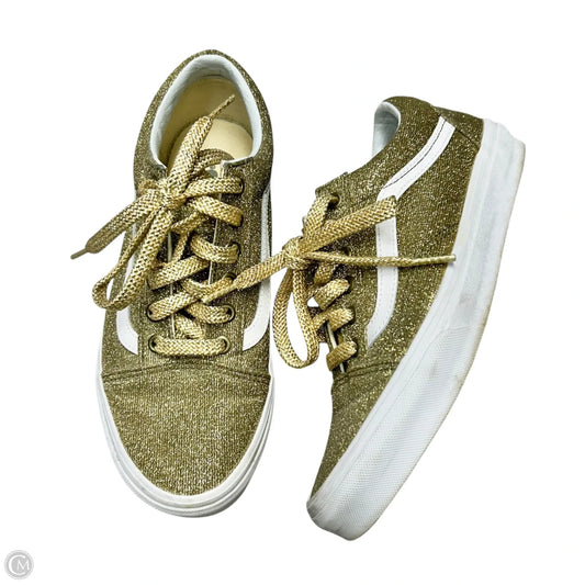 Shoes Sneakers By Vans In Gold, Size: 7.5