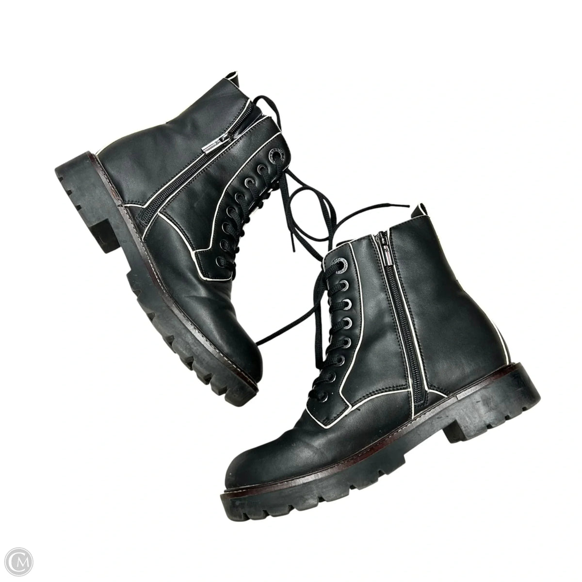 Boots Combat By Tommy Hilfiger In Black, Size: 7.5