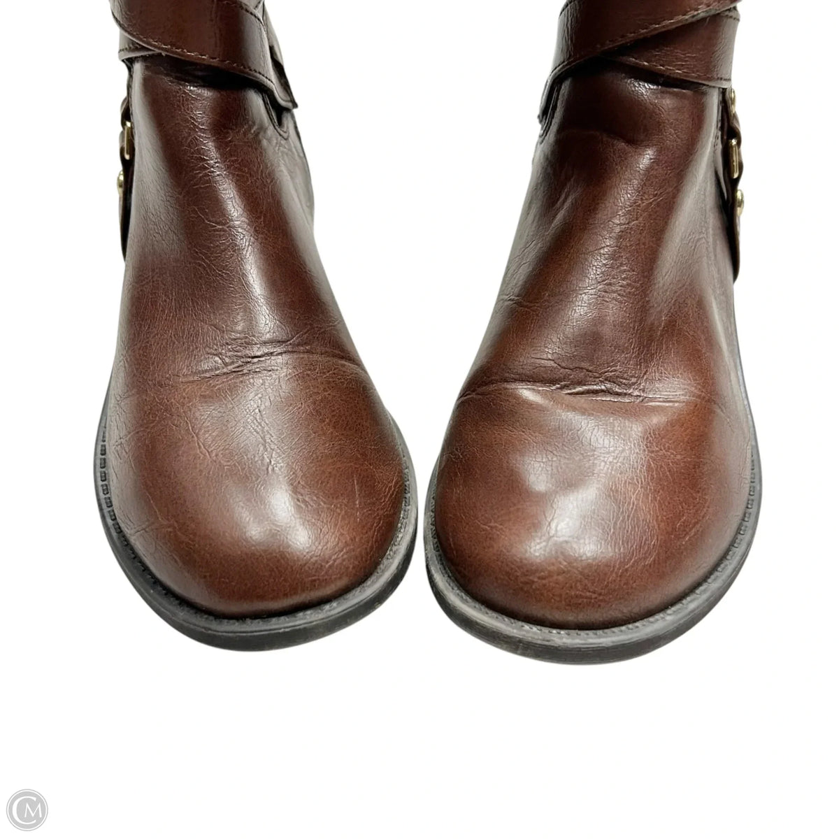 Boots Knee Heels By Guess In Brown, Size: 6