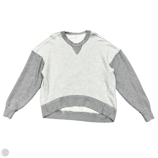 Sweatshirt Crewneck By Free People In Grey, Size: M