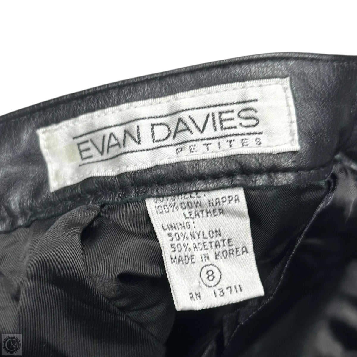 Skirt Leather By Evan Davies In Black, Size: 8