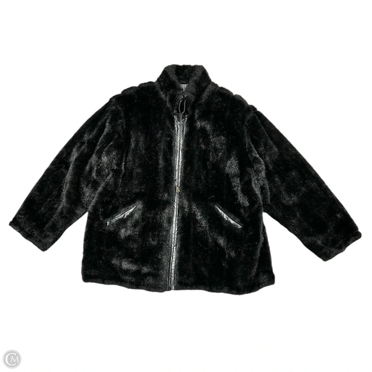 Coat Leather In Black, Size: Xl